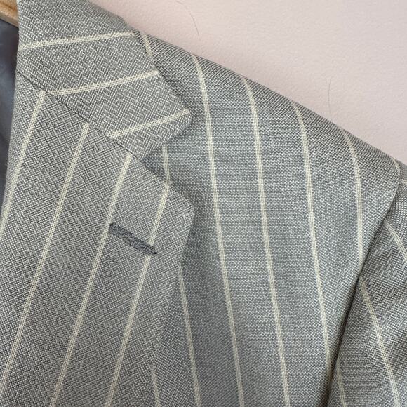 Gray Striped Men's Blazer - Picture 5 of 13